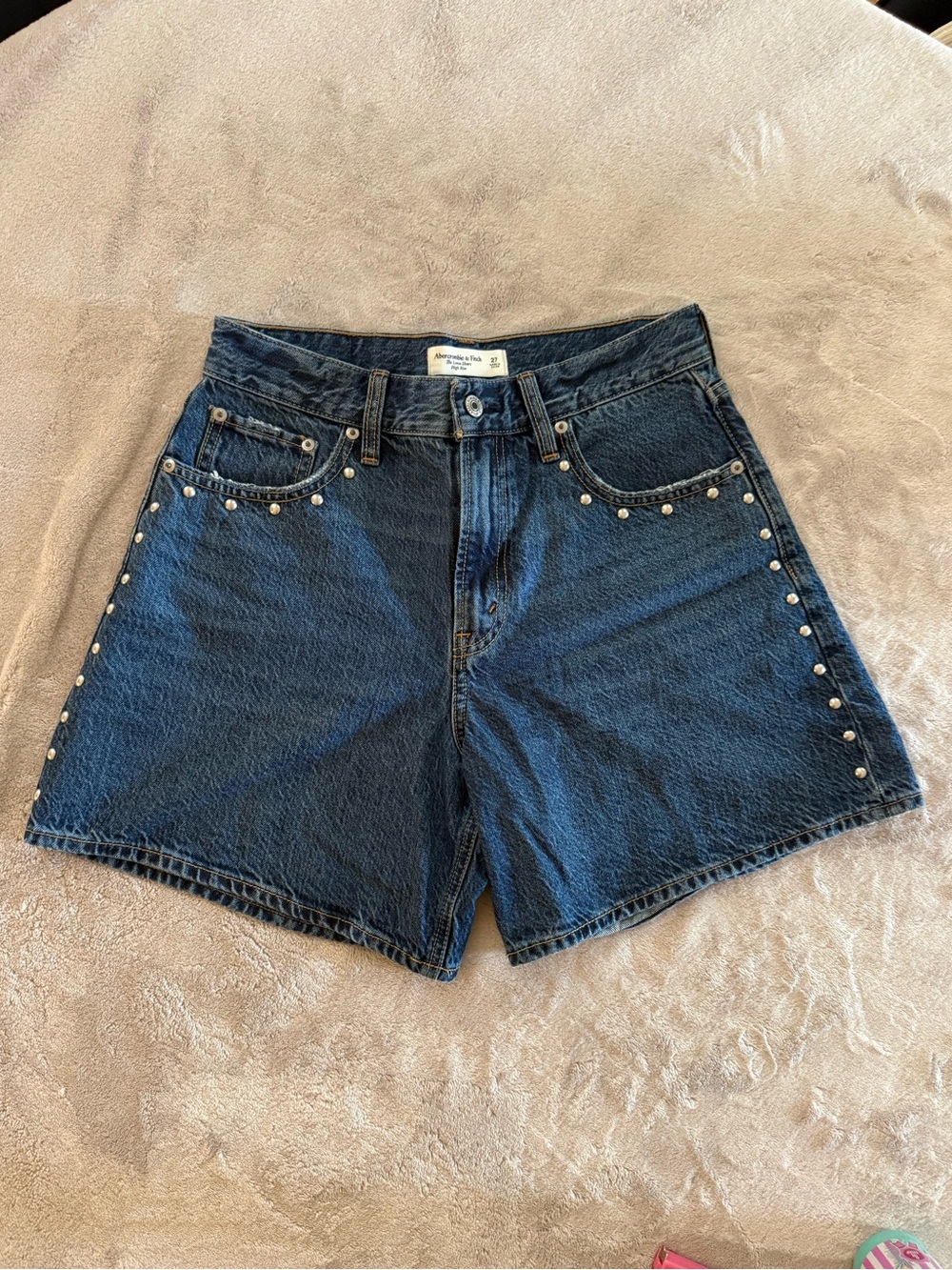 Abercrombie Studded Denim Shorts
